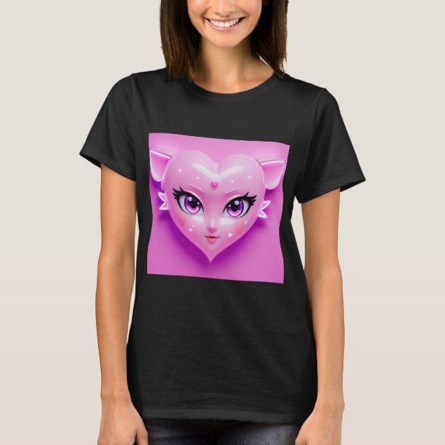 T-shirt Anime magique fille amour (Devant)