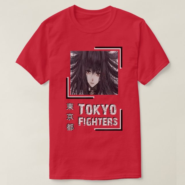 T-shirt Anime Manga Demon Otaku Girl Tokyo Style Top  (Design devant)