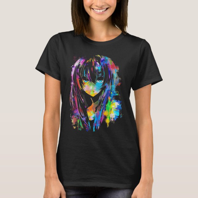 T-shirt Anime Manga Graphisme Colorful Art Anime (Devant)
