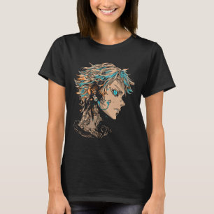 T-shirt Anime Manga Motif Les yeux bleus Illustration Anim