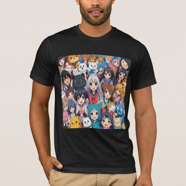 T-shirt Anime manga pop art amants pop amoureux dessin ani (Devant)