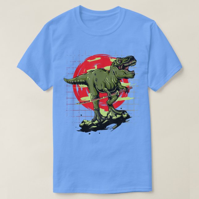 T-shirt Anime Manga Samurai Dino (2) (Design devant)