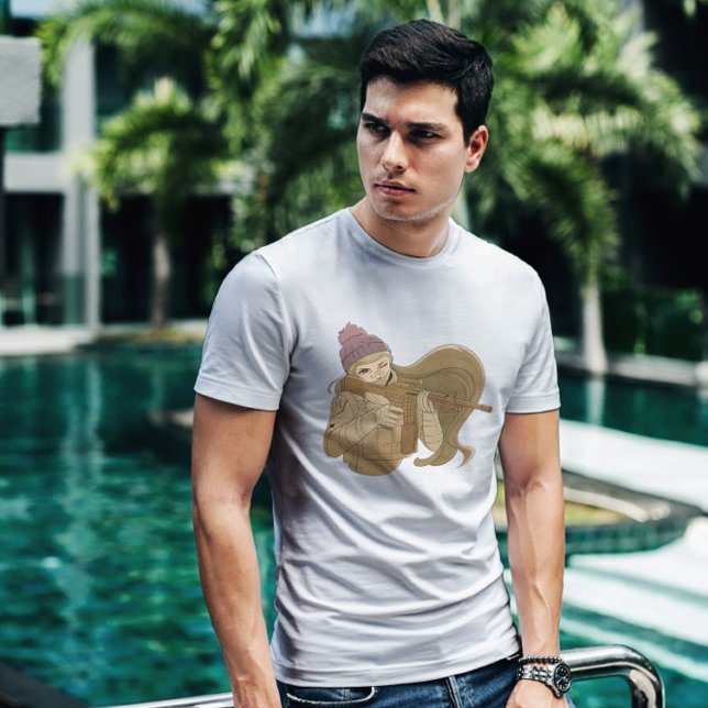 T-shirt Anime Militaire Soldier Girl (Créateur téléchargé)