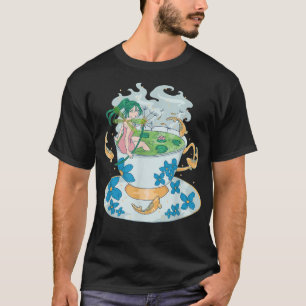T-shirt Anime Nature Fée Thé Lover Cute Kawaii Poisson Fan