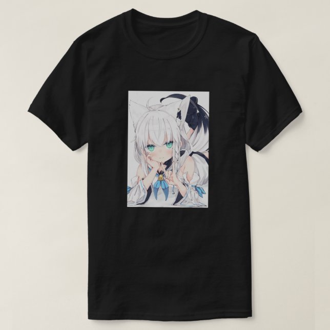 T-shirt Anime Neko Catgirl Kawaii Waifu esthétique japonai (Design devant)