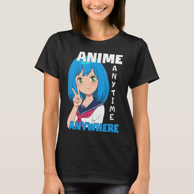 T-shirt Anime N'Importe Où Anime Girl (Devant)