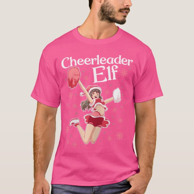 T-shirt Anime Pom-pom girl Elf Cheerleader Noël (Devant)