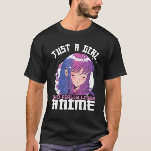 T-shirt Anime Pour Les Filles Ados Juste Une Fille Qui Aim