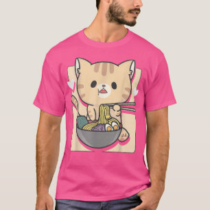 T-shirt Anime Ramen Chat Otaku
