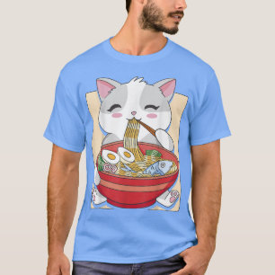 T-shirt Anime Ramen Chat Otaku