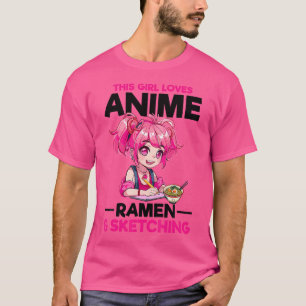 T-shirt Anime Ramen Croquis Otaku Japon Manga