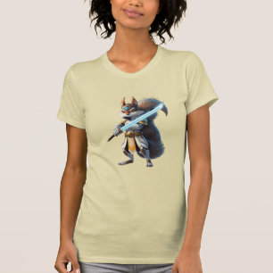 T-shirt Anime Samouraï Guerrier Écureuil