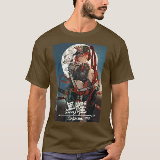 T-shirt Anime Samurai Girl Kawaii Waifu esthétique japonai