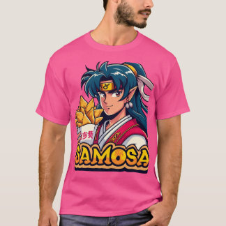 T-shirt Anime Samurai Samosa Lover Art