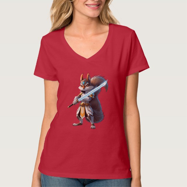 T-shirt Anime Samurai Squirrel Warrier (Devant)