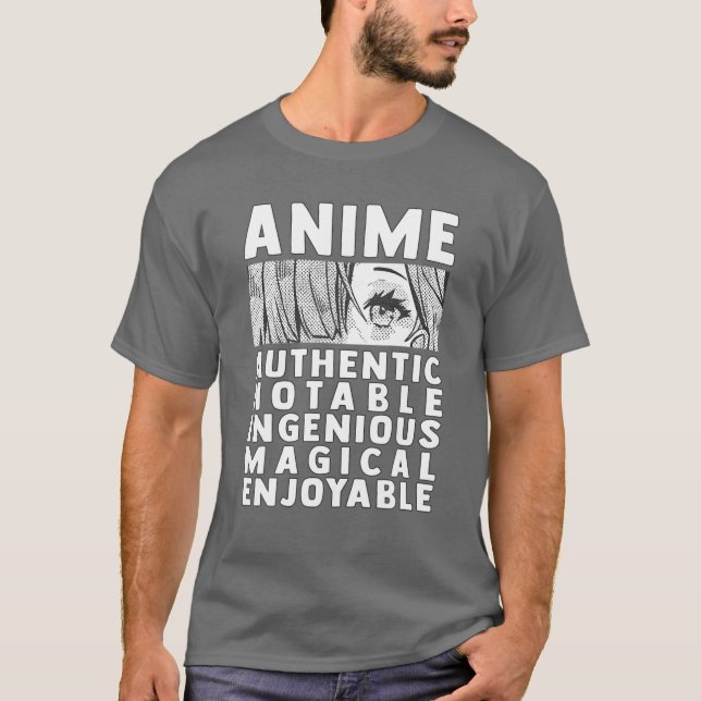T-shirt Anime Signification Authentique Notable Ingénieux  (Devant)
