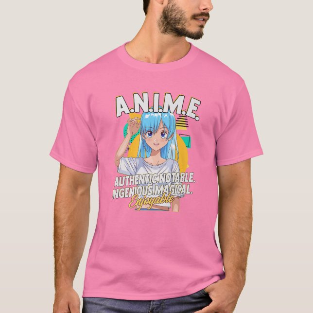 T-shirt Anime Signification Authentique Notable Ingénieux  (Devant)