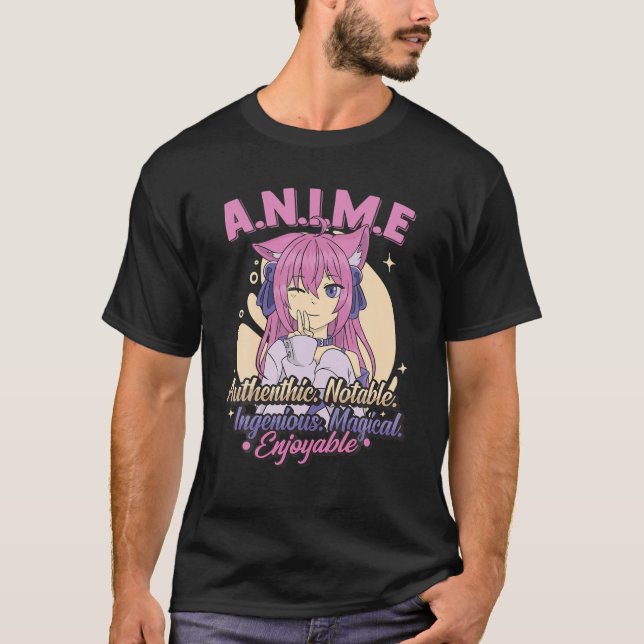 T-shirt Anime Signification Authentique Notable Ingénieux  (Devant)