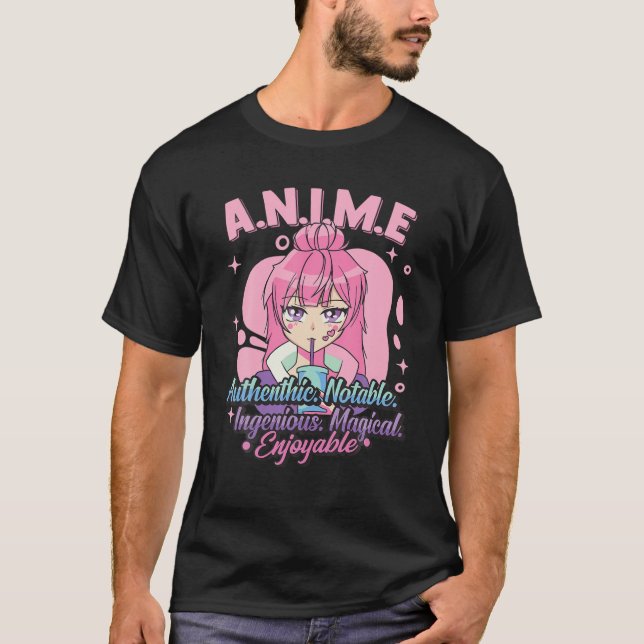 T-shirt Anime Signification Authentique Notable Ingénieux  (Devant)