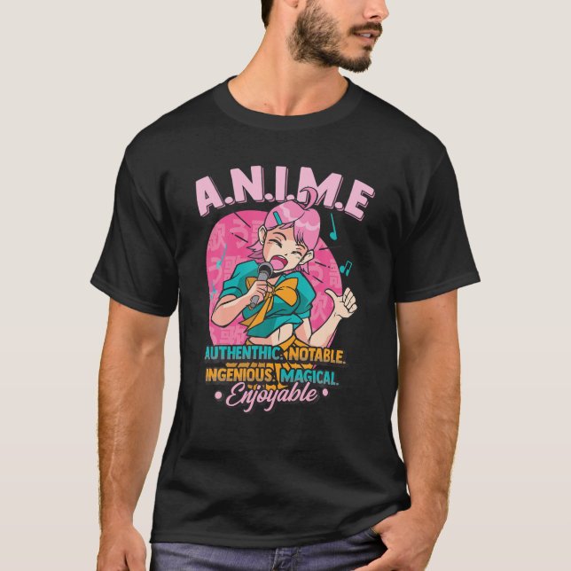 T-shirt Anime Signification Authentique Notable Ingénieux  (Devant)