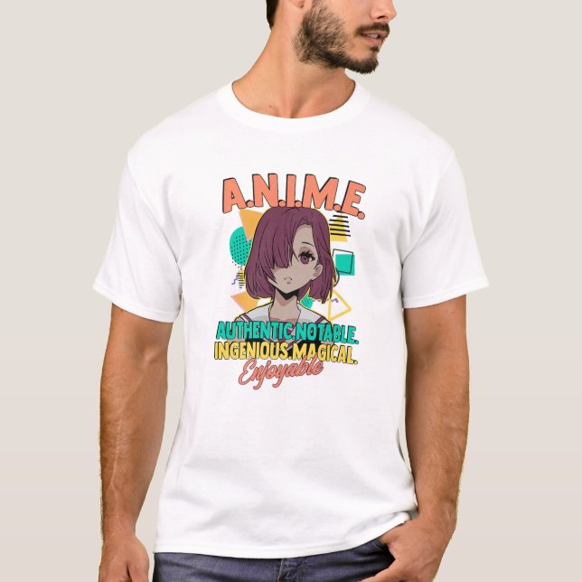 T-shirt Anime Signification Authentique Notable Ingénieux  (Devant)