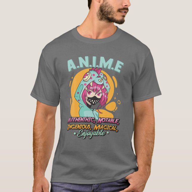T-shirt Anime Signification Authentique Notable Ingénieux  (Devant)