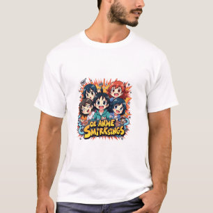 T-shirt Anime Smirk Squad : Groupe de personnages Chibi jo