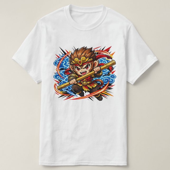T-shirt Anime Sun Wukong Monkey King - Journey to the West (Design devant)