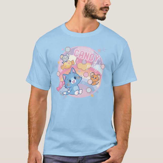 T-shirt Anime Tom et Jerry Candy Party (Devant)