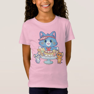 T-Shirt Anime Tom, Jerry et Tuffy Dessert Parlor