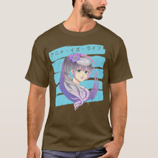 T-shirt Anime vie mignonne graphisme animé otaku fille Pre