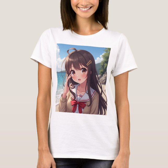 T-shirt Anime waifu (Devant)