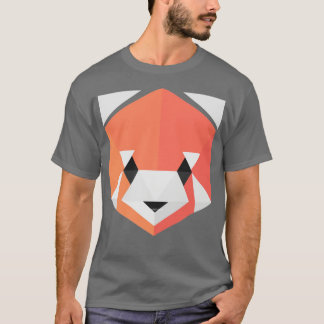 T-shirt Animinimal Red Panda yellow