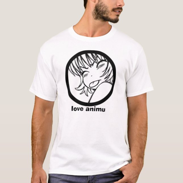 T-shirt animu d'amour - muuhh mignon d'anime (Devant)