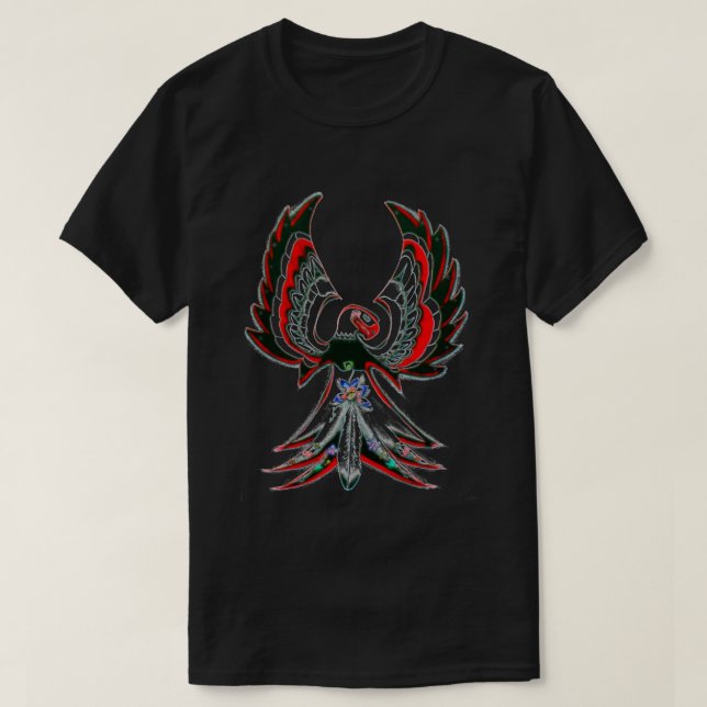 T-shirt Anishinaabe Thunderbird Noir (Design devant)