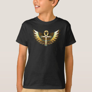 T-shirt Ankh or avec ailes