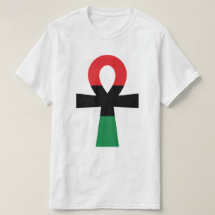 T-shirt Ankh rouge, noir et vert