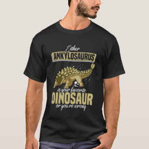 T-shirt Ankylosaurus Dinosaure Fossile Préhistorique Scien