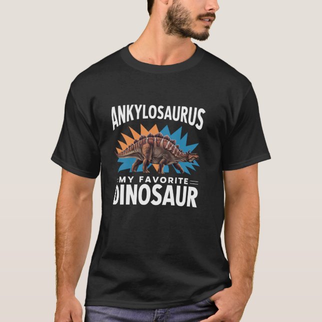 T-shirt Ankylosaurus Mon Dinosaure Favori (Devant)