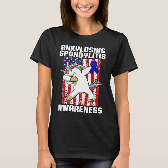 T-shirt Ankylose Spondylitis AS Survivante Fière Bechterew (Devant)