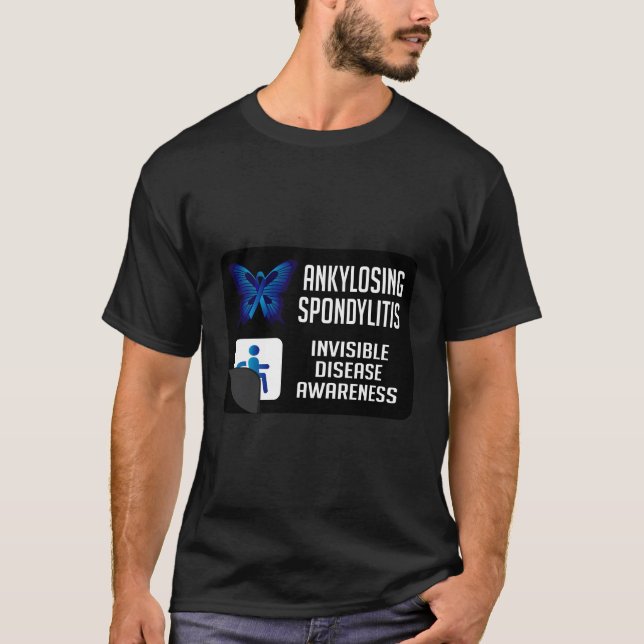 T-shirt Ankyloser Spondylitis Papillon Arthrite Guerrier (Devant)