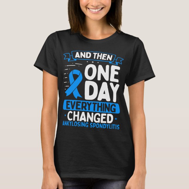 T-shirt Ankylosing Spondylitis Awareness Warrior Ribbon (Devant)