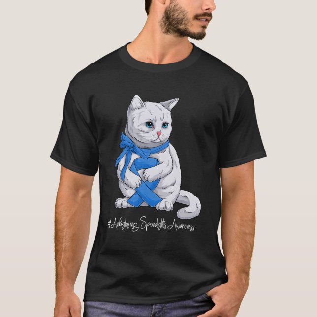 T-shirt Ankyloss Spondylitis Mois de sensibilisation Ruban (Devant)