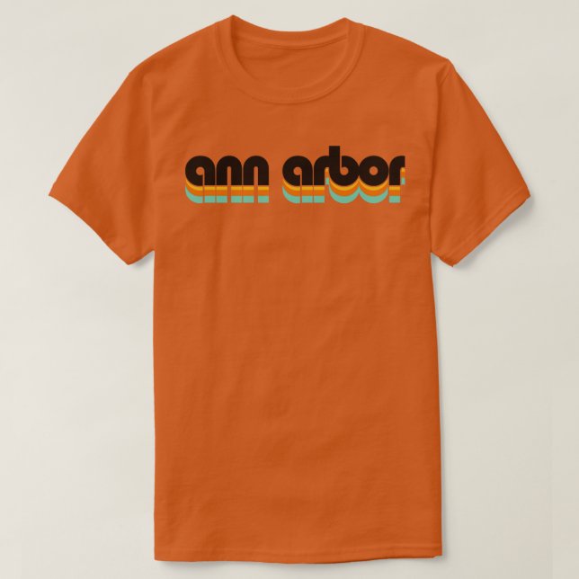 T-shirt Ann Arbor Retro Throwback (Design devant)