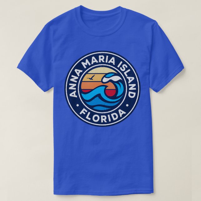 T-shirt Anna Maria Island Floride Fl Vagues Nautiques TShi (Design devant)