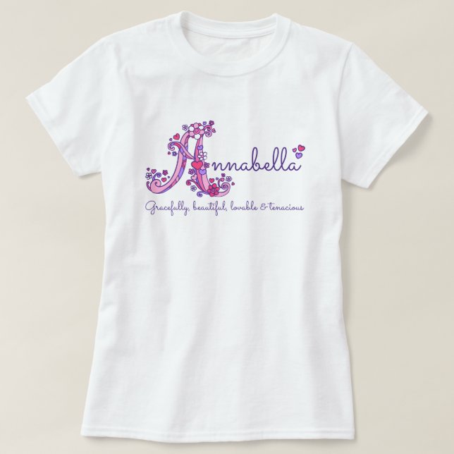 T-shirt Annabella girls Un nom signifiant chemise monograp (Design devant)