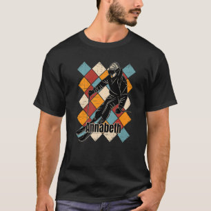 T-shirt Annabeth Skiing Slopes Vintage Skier Nom Premium