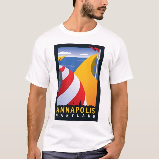 T-shirt Annapolis, voiles (Devant)