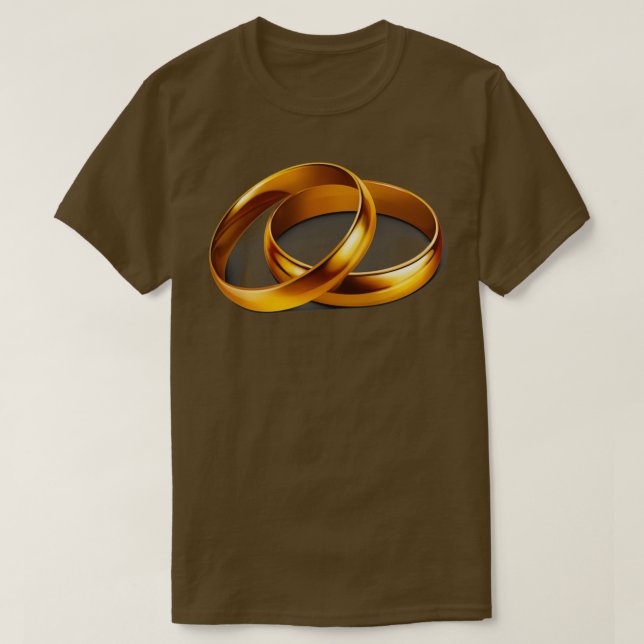 T-shirt anneau mariage mignon (Design devant)