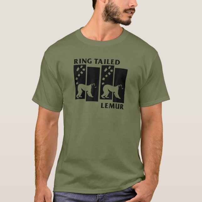 T-shirt ANNEAU TAILLÉ LEMUR Singe Madagascar Animal Lemurs (Devant)